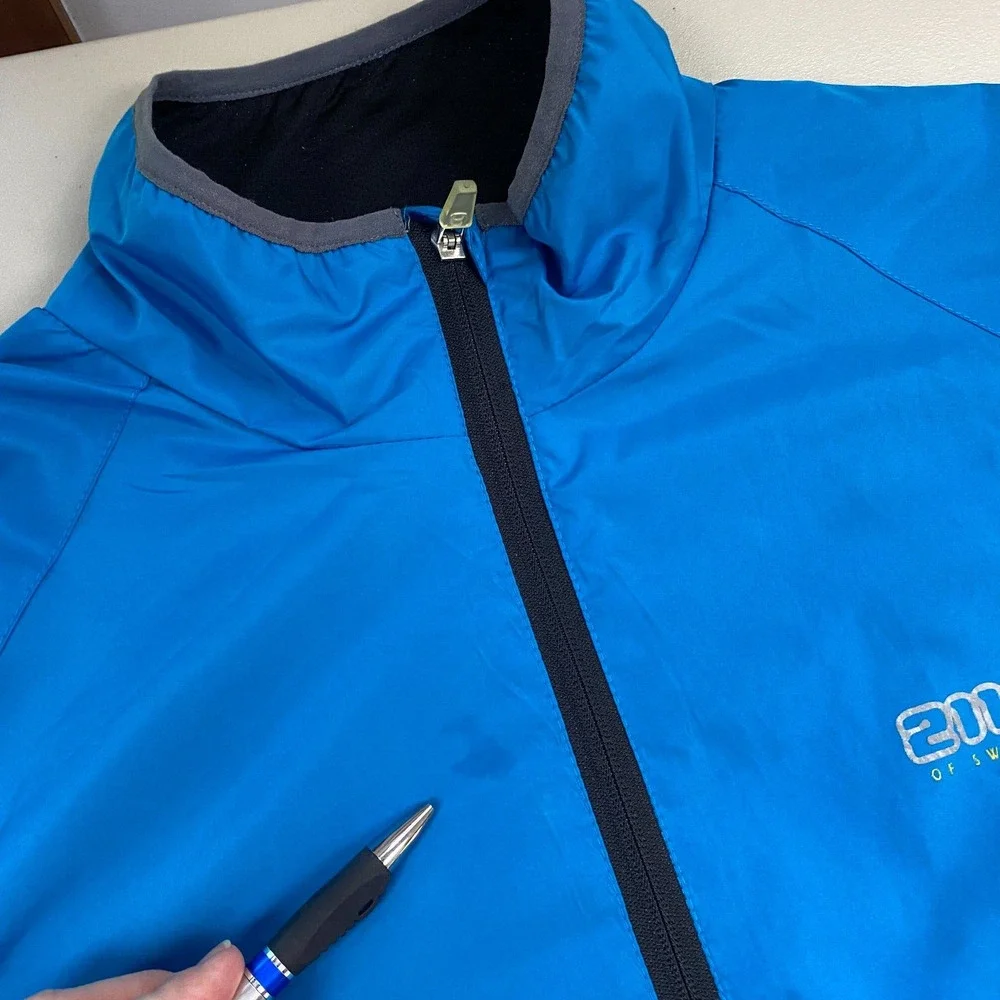 2117 of Sweden Jacket Men Large Blue Windbreaker Lightweight Full Zip Activewear